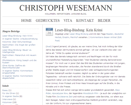 Das Weblog von Christoph Wesemann
