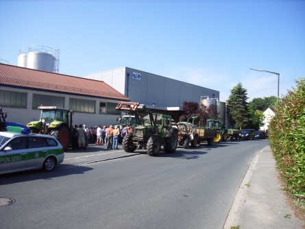 Traktorblockade in Simmelsdorf
